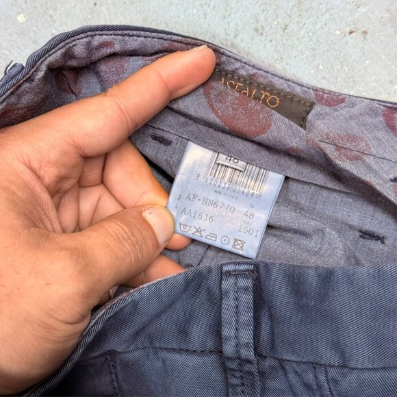 Asfalto Chinos Made in Italy Navy Blue W33 x L28 - Picture 8 of 10